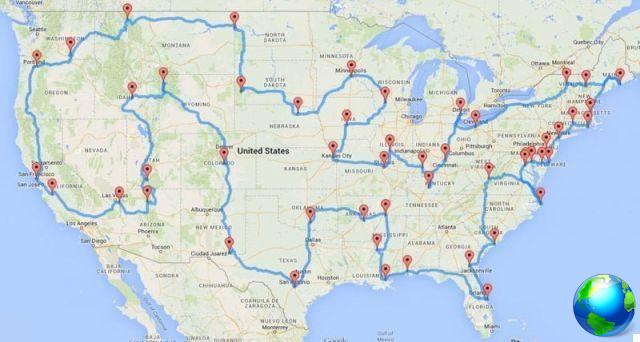 El itinerario perfecto para un tour completo para descubrir los Estados Unidos.
